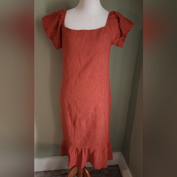 NWT Simplee Pumpkin Bodycon Stretchy Sexy Dress Size XL - Picture 8 of 9